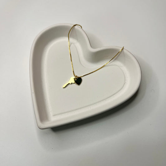 Plain Lock and Key Necklace