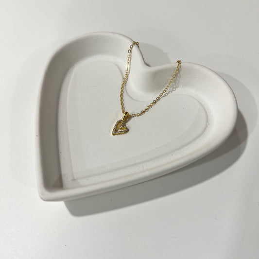 Dainty Zirconium Heart Necklace