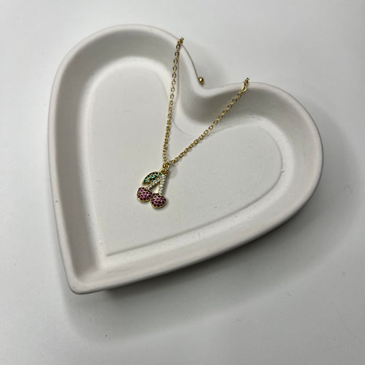 Zirconium Cherry Necklace