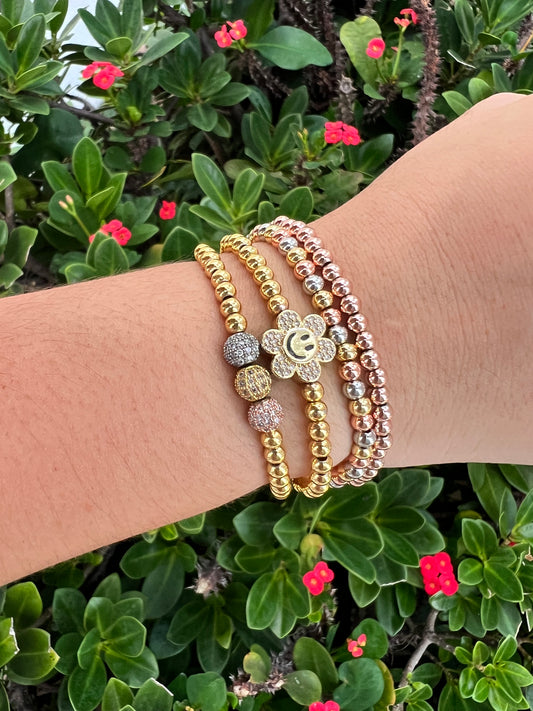 Flower Smiley Face Bracelet