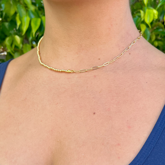 Half Gold Beads & Half Link