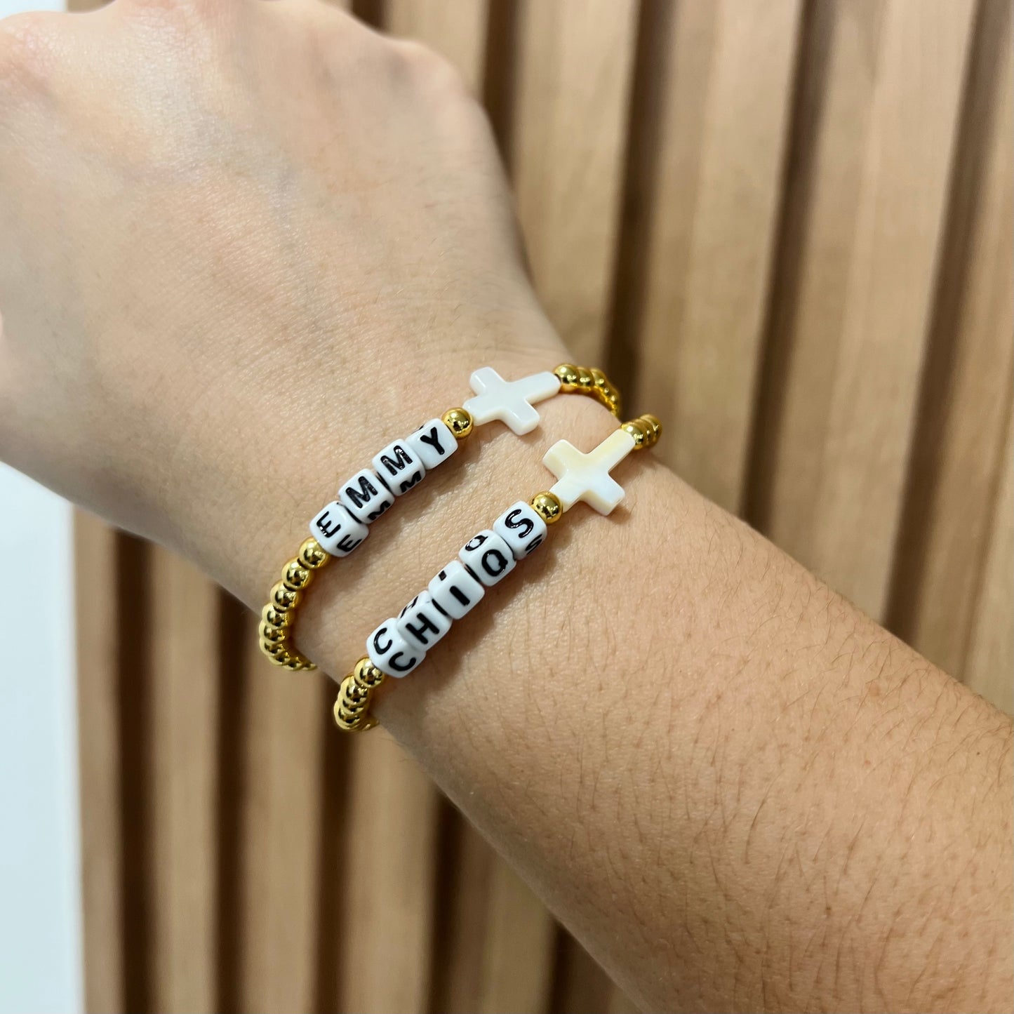 Personalized Name with Cross Bracelet