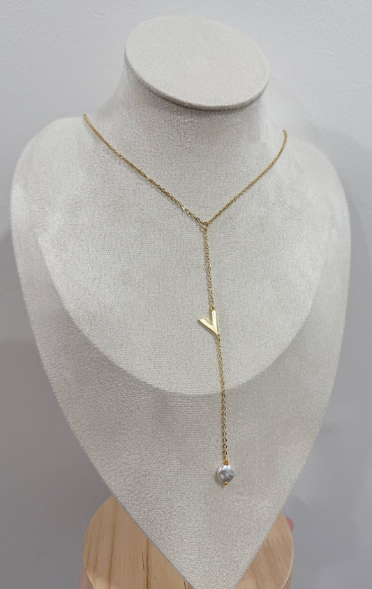 Letter Lariat Necklace