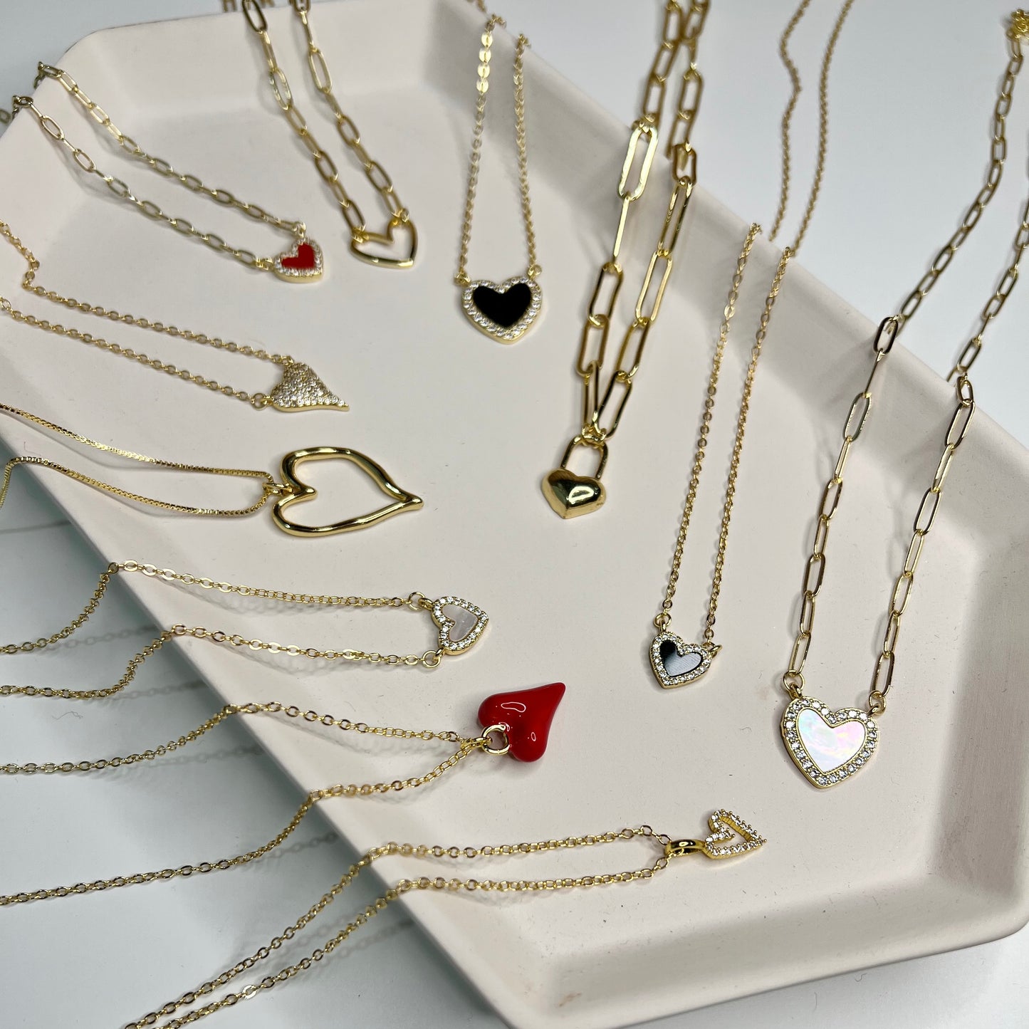 Dainty Zirconium Gold Heart