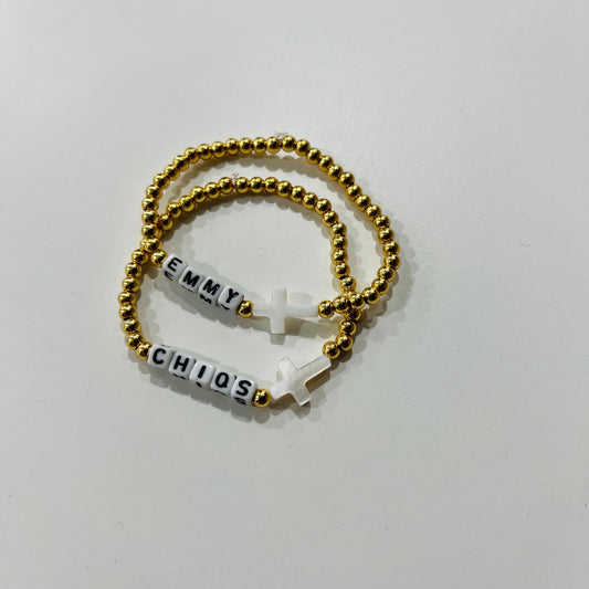 Personalized Name with Cross Bracelet