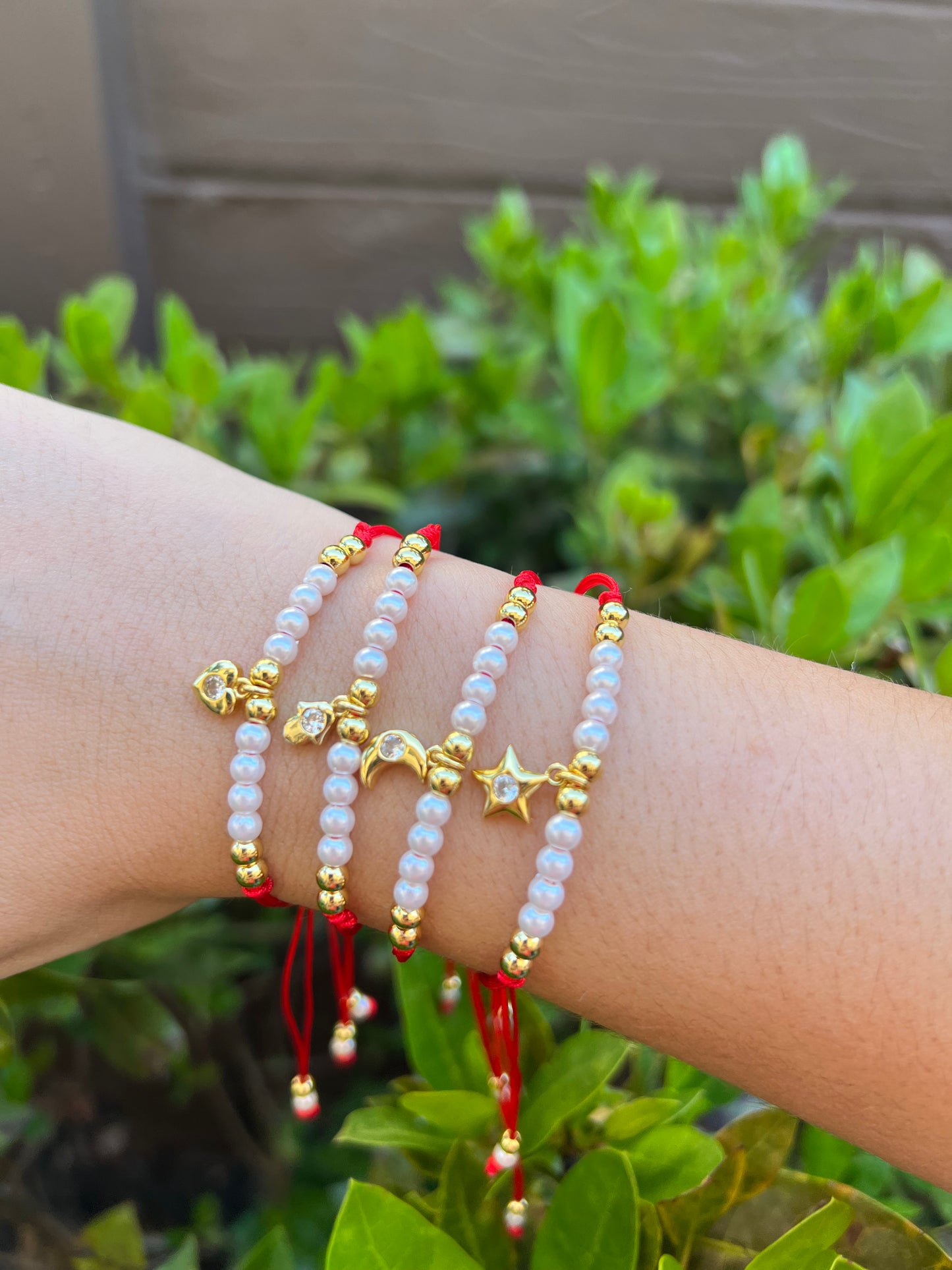 Red Bracelet with Charm