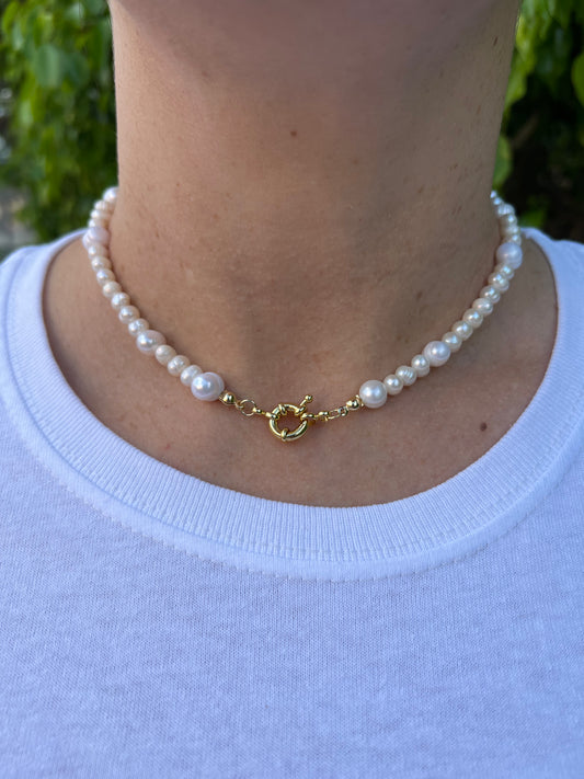 Pearl Necklace with Clip