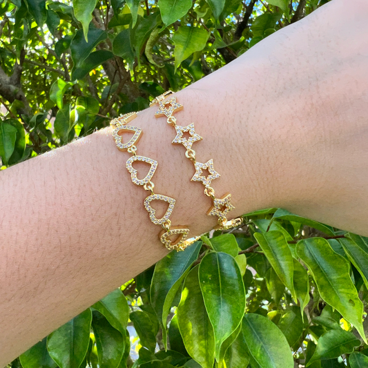 Star/ Heart Gold Bracelet