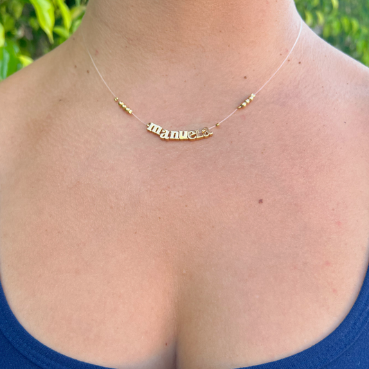 Personalized Clear Name Necklace