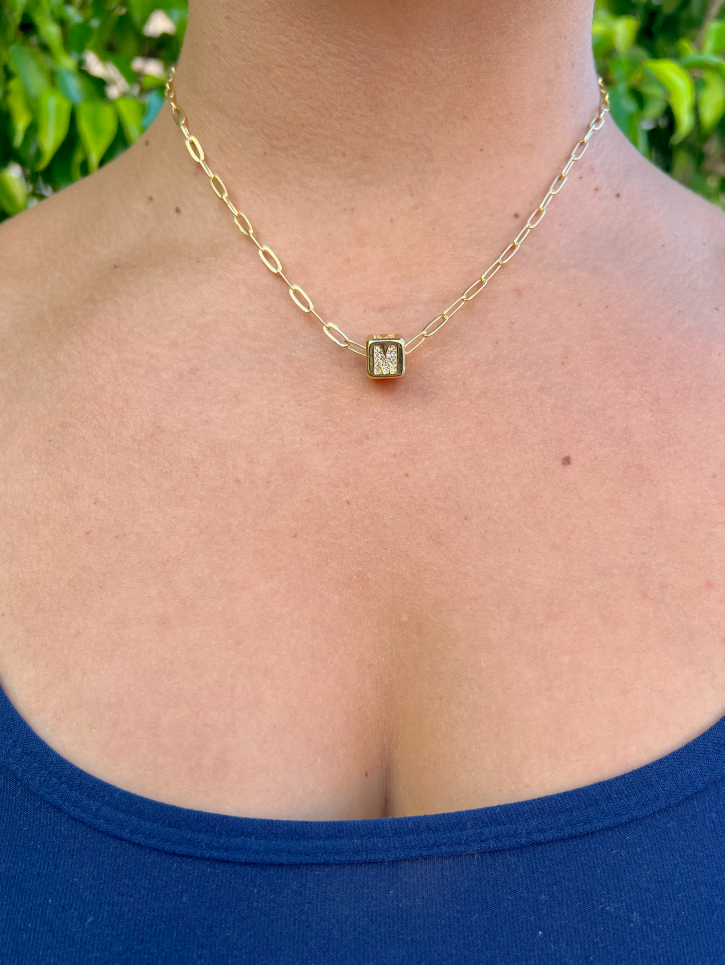 Cube Letter Necklace