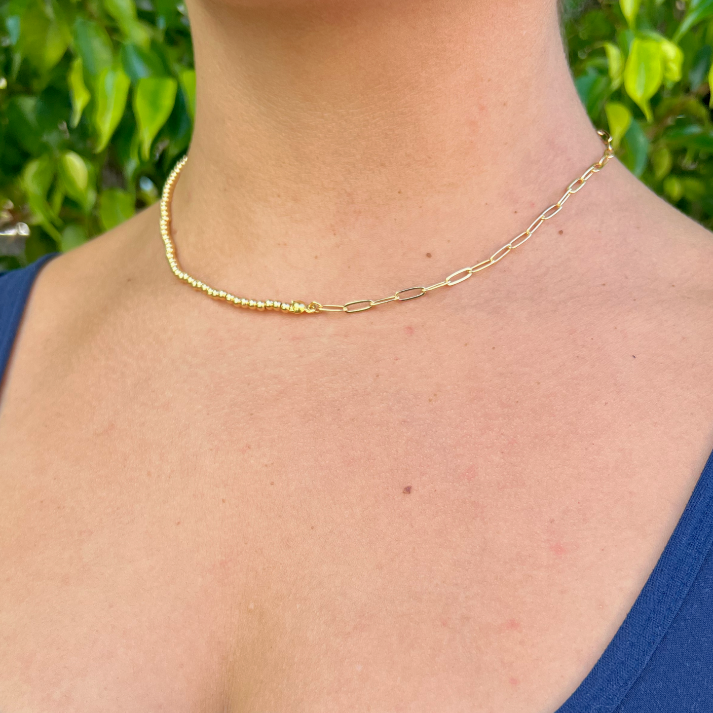 Half Gold Beads & Half Link